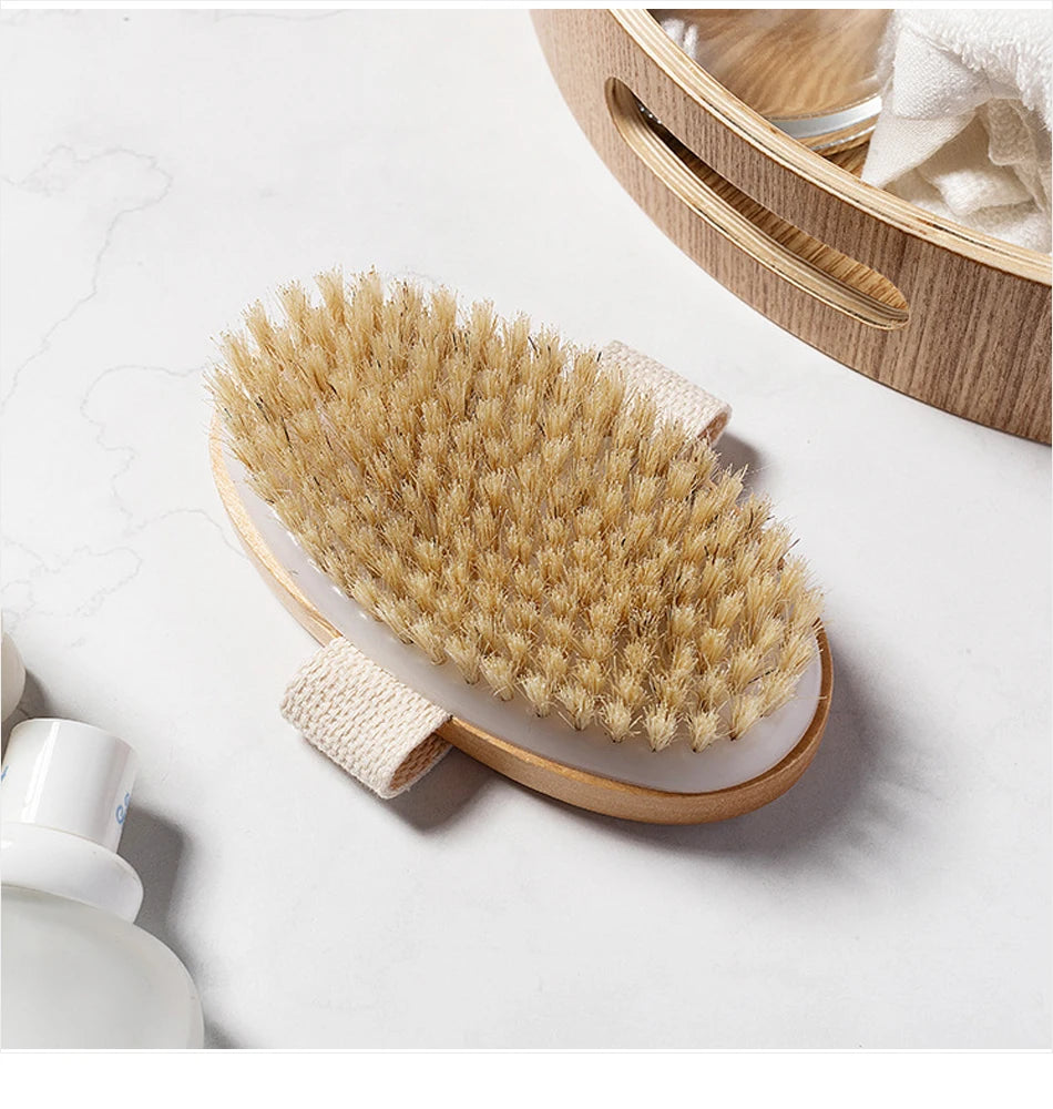 Brosse Sèche en Bois pour le Corps