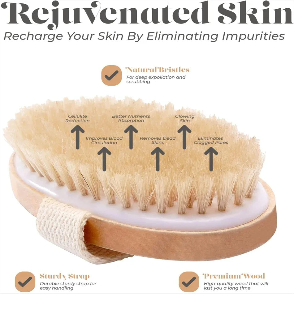 Brosse Sèche en Bois pour le Corps
