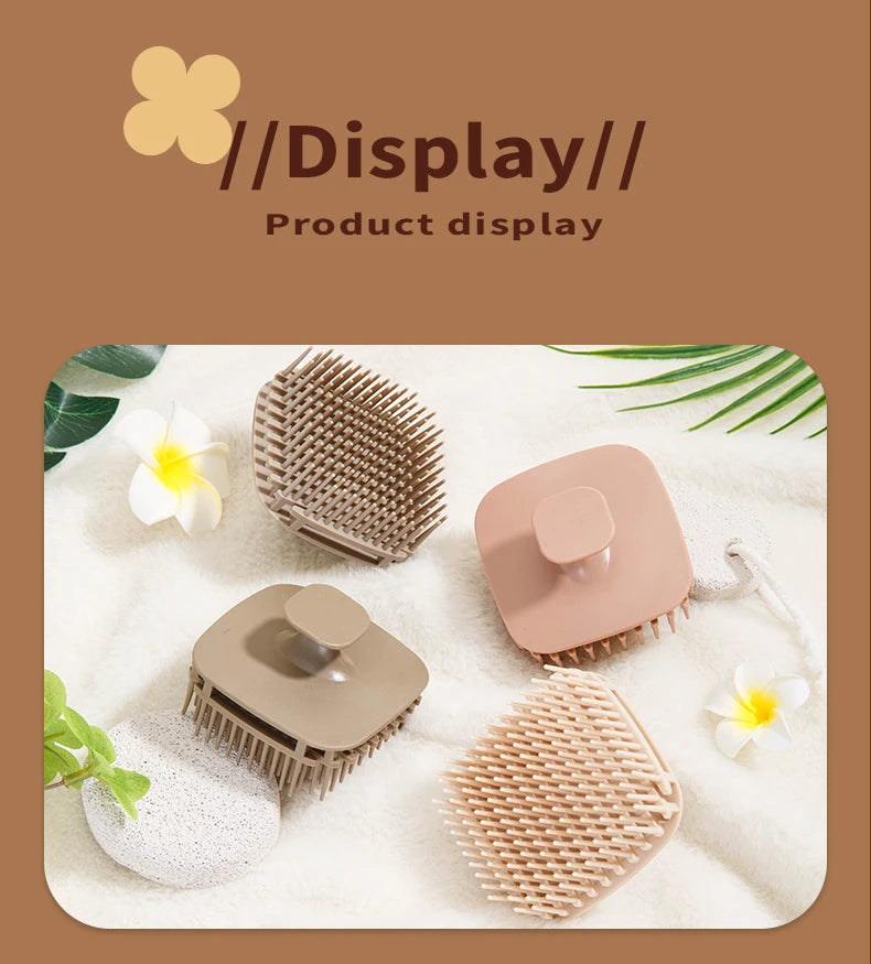 Masseur de Cuir Chevelu en Silicone
