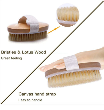 Brosse Sèche en Bois pour le Corps