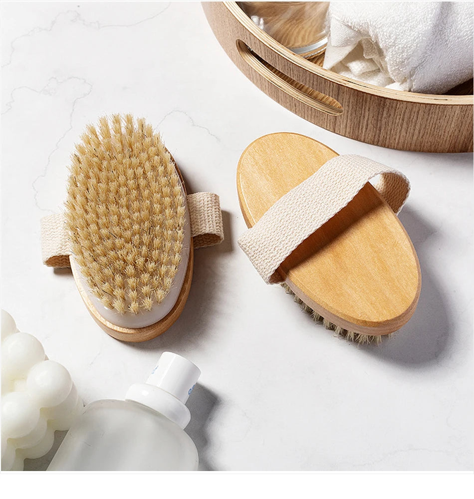 Brosse Sèche en Bois pour le Corps