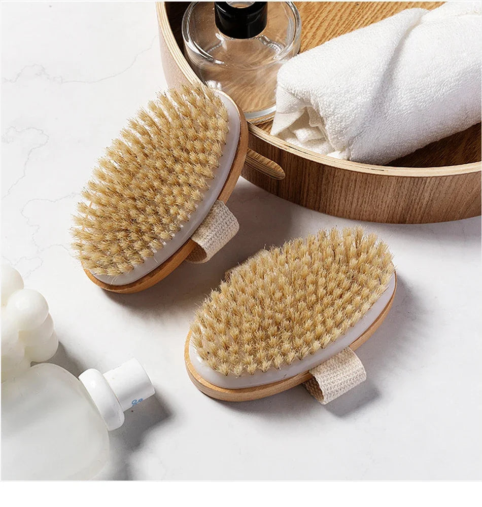 Brosse Sèche en Bois pour le Corps